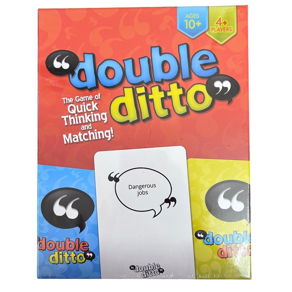 Double Ditto Hilarious Award Winning Family Game  4+ players Ages 10+ Sealed